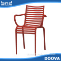 Durable living room chair stackable plastic armchiar
